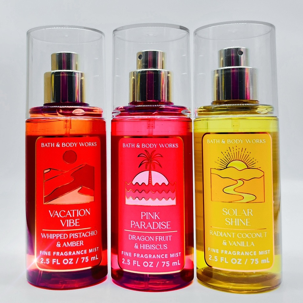 Pink Sunrise, Solar Shine, Vacation Vibe - BBW 🌺 6 pc tropical gift set - Picture 2 of 3